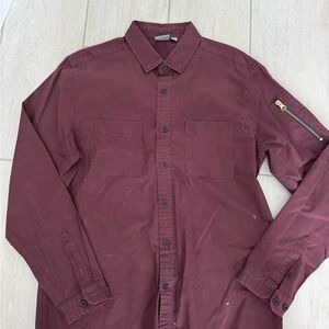 aSOS Burgundy Button-Up Shirt
